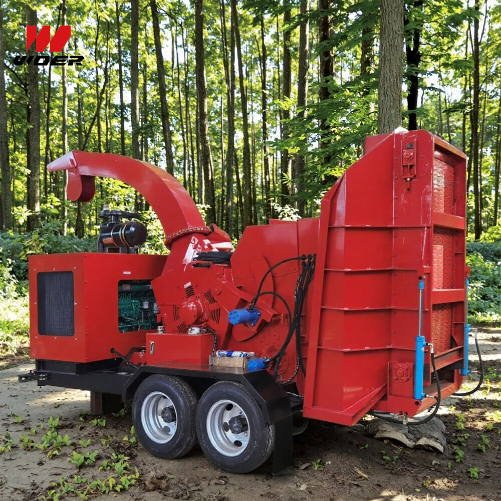 Large Industrial Hydraulic Diesel Wood Chipper Machine Forest Machinery