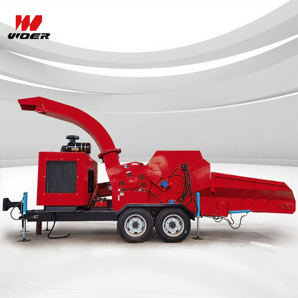 Large Industrial Hydraulic Diesel Wood Chipper Machine Forest Machinery
