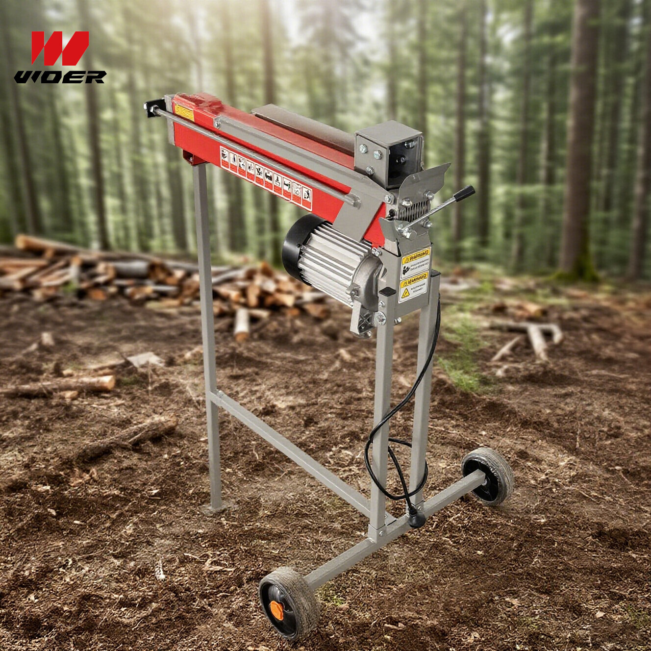 Big wood log splitter with lift: Improve operator safety Big wood log splitter with lift: Improve operator safety