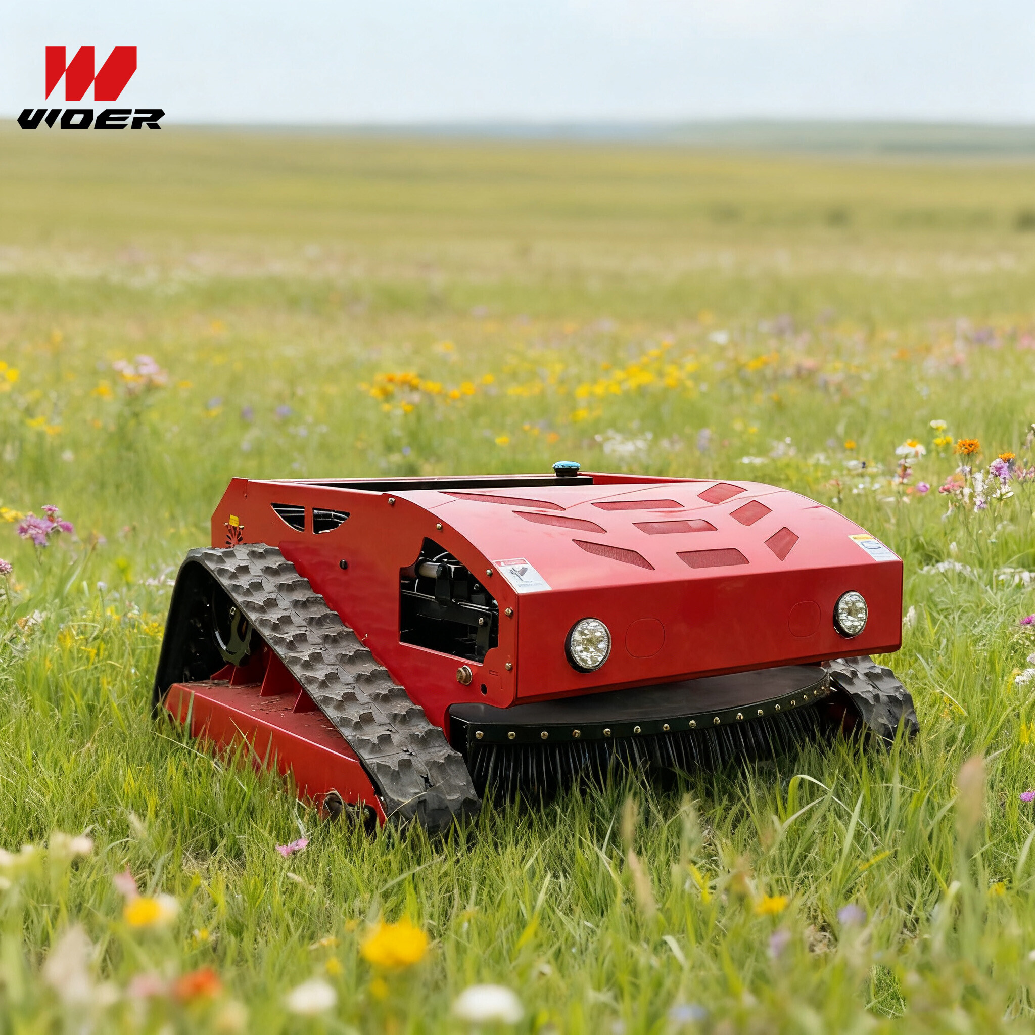 remote controlled crawler lawn mower