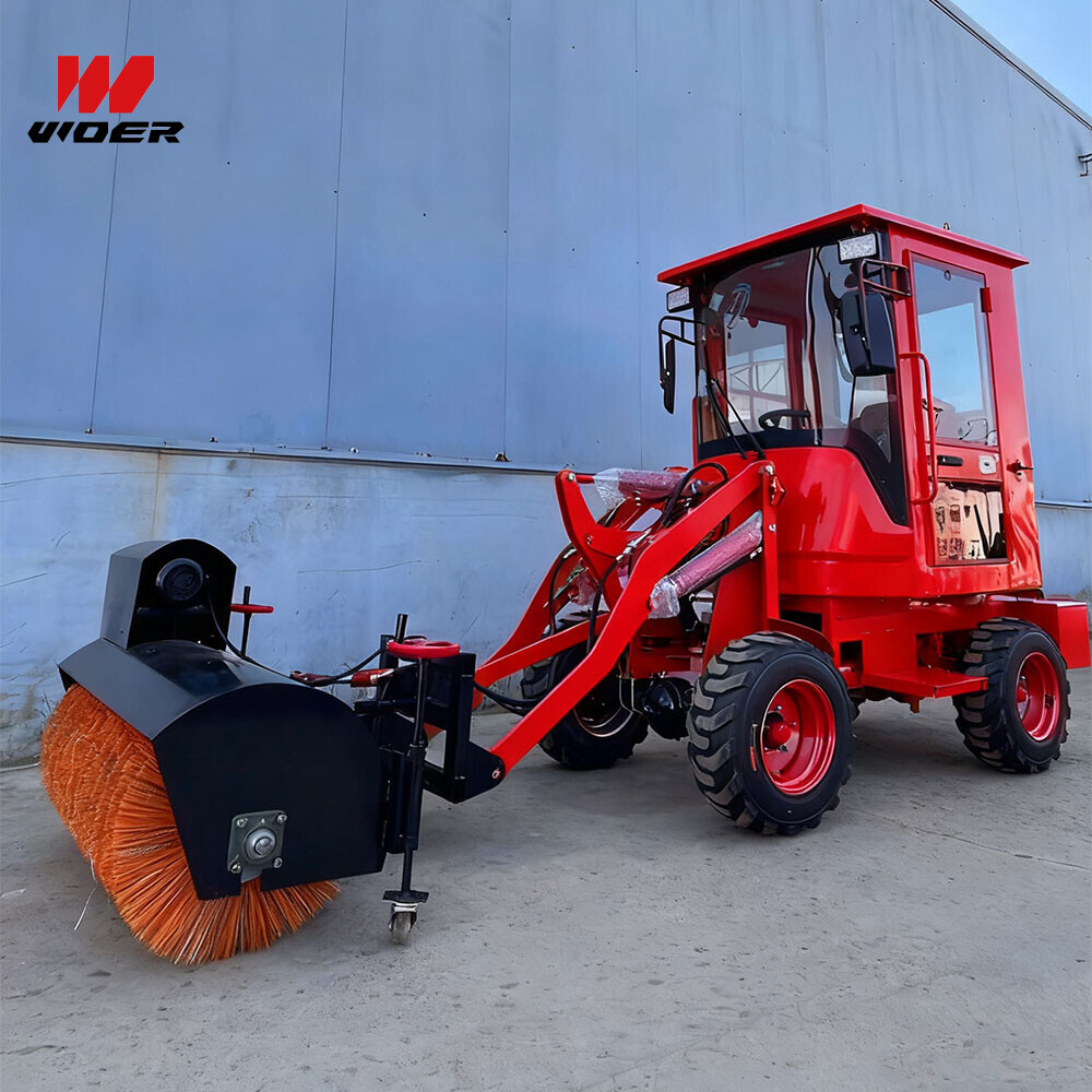 Battery Powered Mini Loader with Enclosed Cabin and Snow Blower | Electric Compact Loader for Winter Work Battery Powered Mini Loader with Enclosed Cabin and Snow Blower | Electric Compact Loader for Winter Work