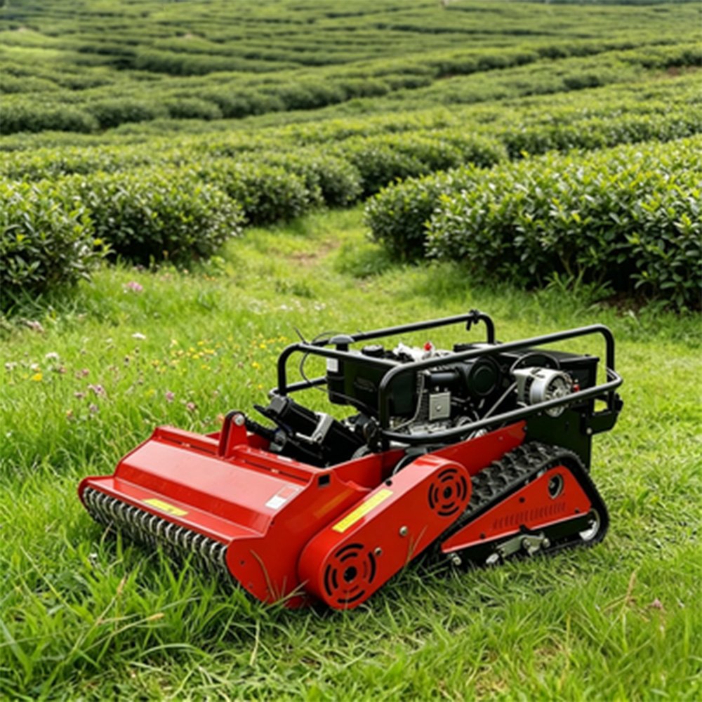 Rugged Hybrid Gasoline Remote Control Crawler Tracked Lawn Mower