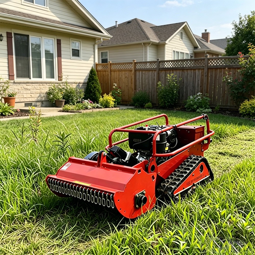 High Efficiency Gasoline Hybrid Power Crawler Tracked Lawn Mower