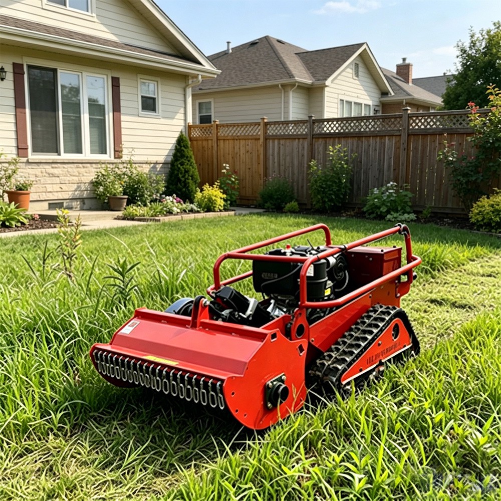 High Efficiency Gasoline Hybrid Power Crawler Tracked Lawn Mower