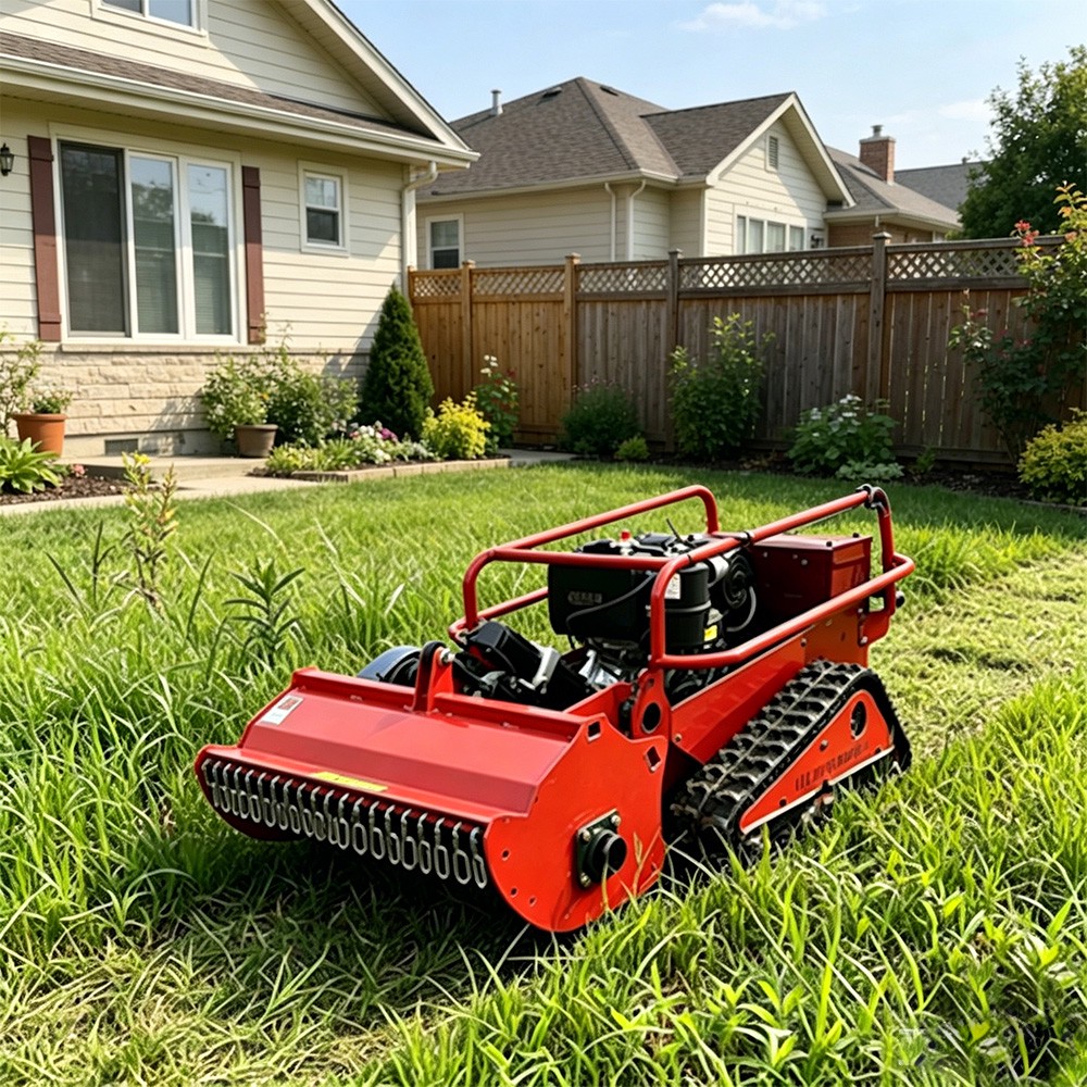 High Efficiency Gasoline Hybrid Power Crawler Tracked Lawn Mower