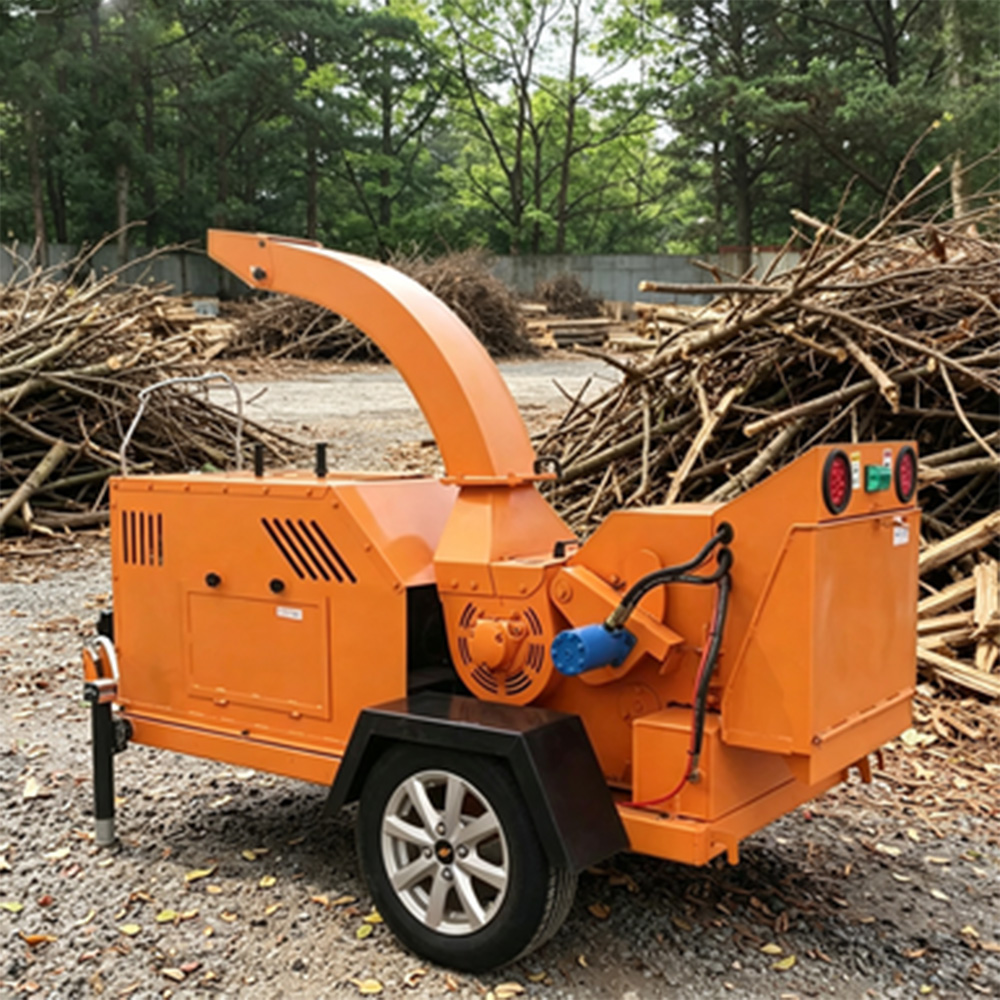 Premium Quality Robust Construction Diesel Hydraulic Power Wood Chipper