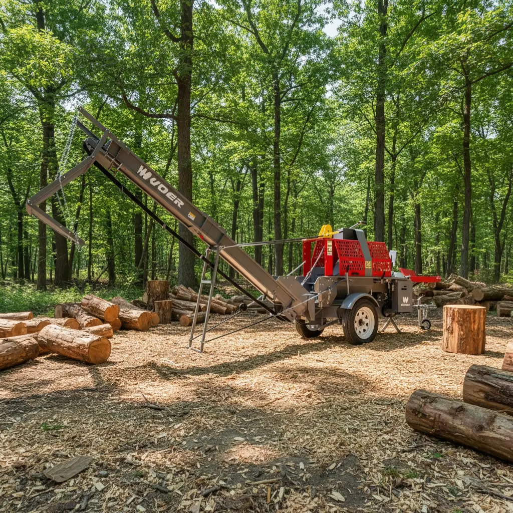 Heavy Duty Automatic Conveyor Belt Log Splitter for Forestry Harvesting