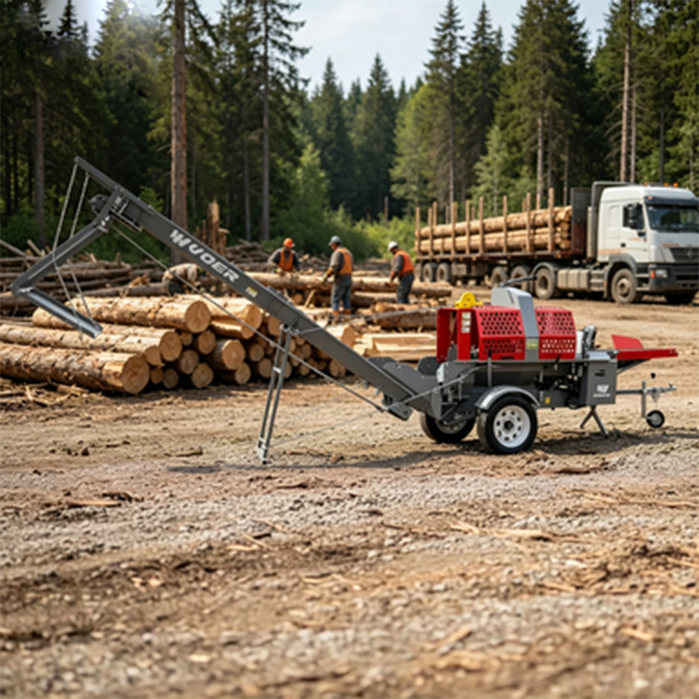 High Capacity Conveyor Belt Log Splitter