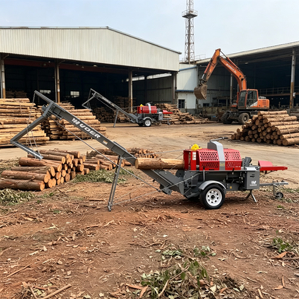 Durable Hydraulic Conveyor Belt Log Splitter For Commercial Timber Harvesting V4125