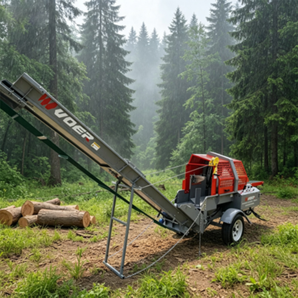 Heavy Duty Conveyor Belt Log Splitter