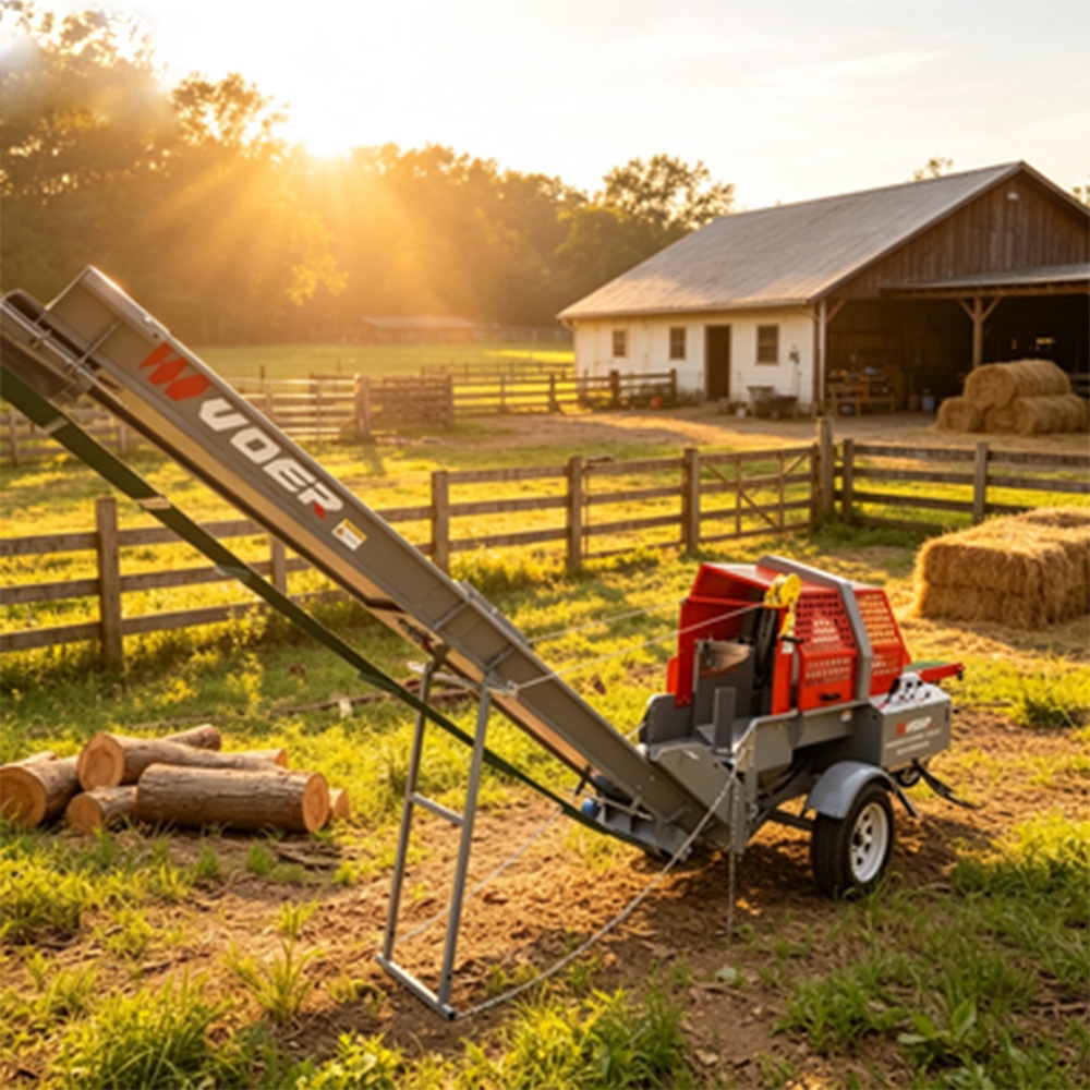 Heavy Duty Conveyor Belt Log Splitter