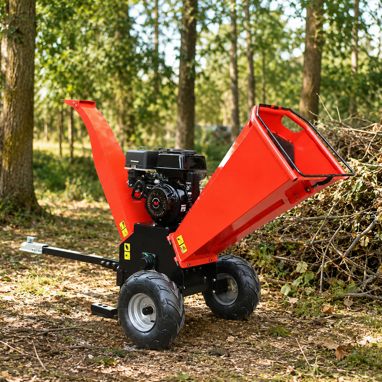 Petrol Engine Branch Shredder High Efficiency Mini Wood Chipper