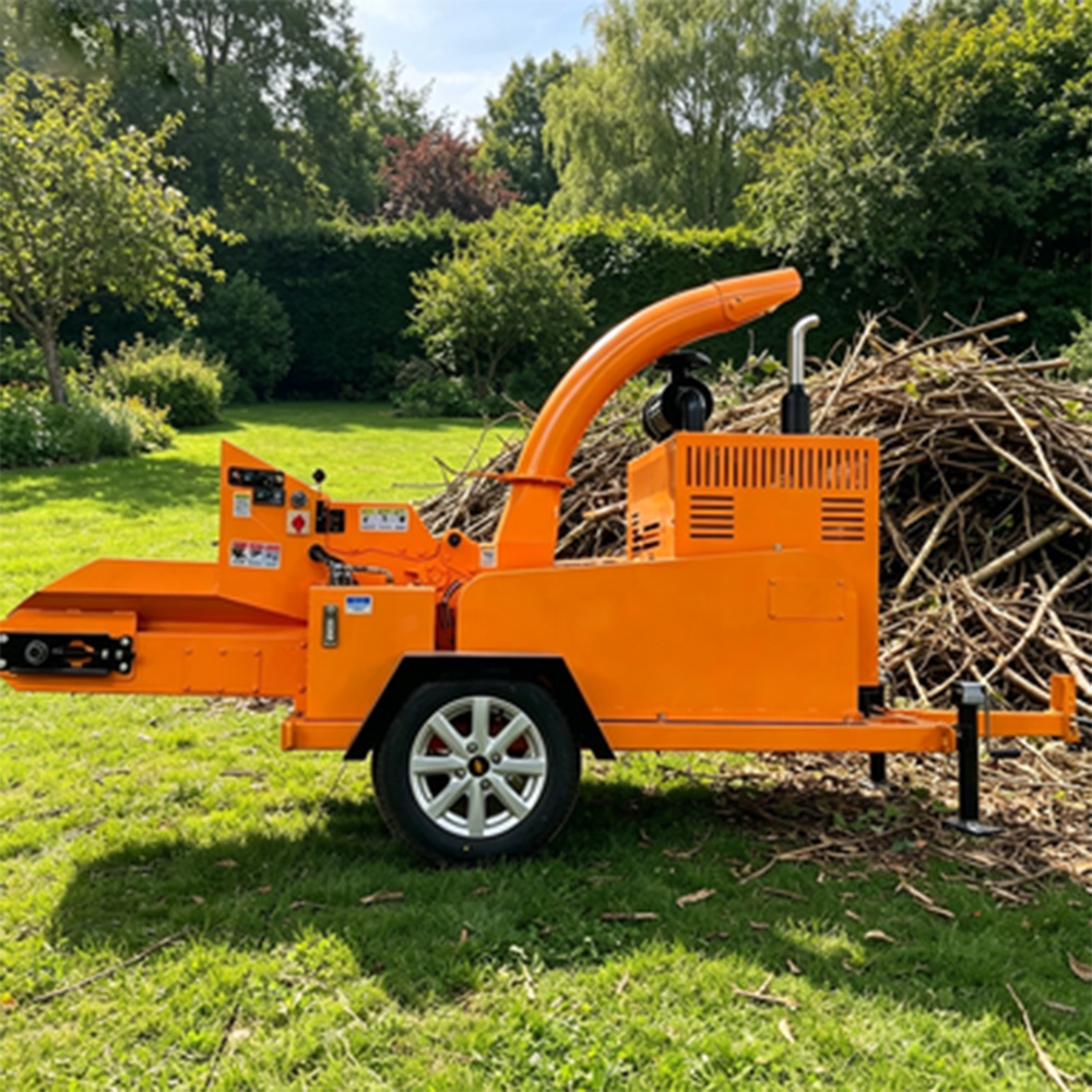 High Pressure Durable High Industrial Diesel Powered Wood Chipper for Farms