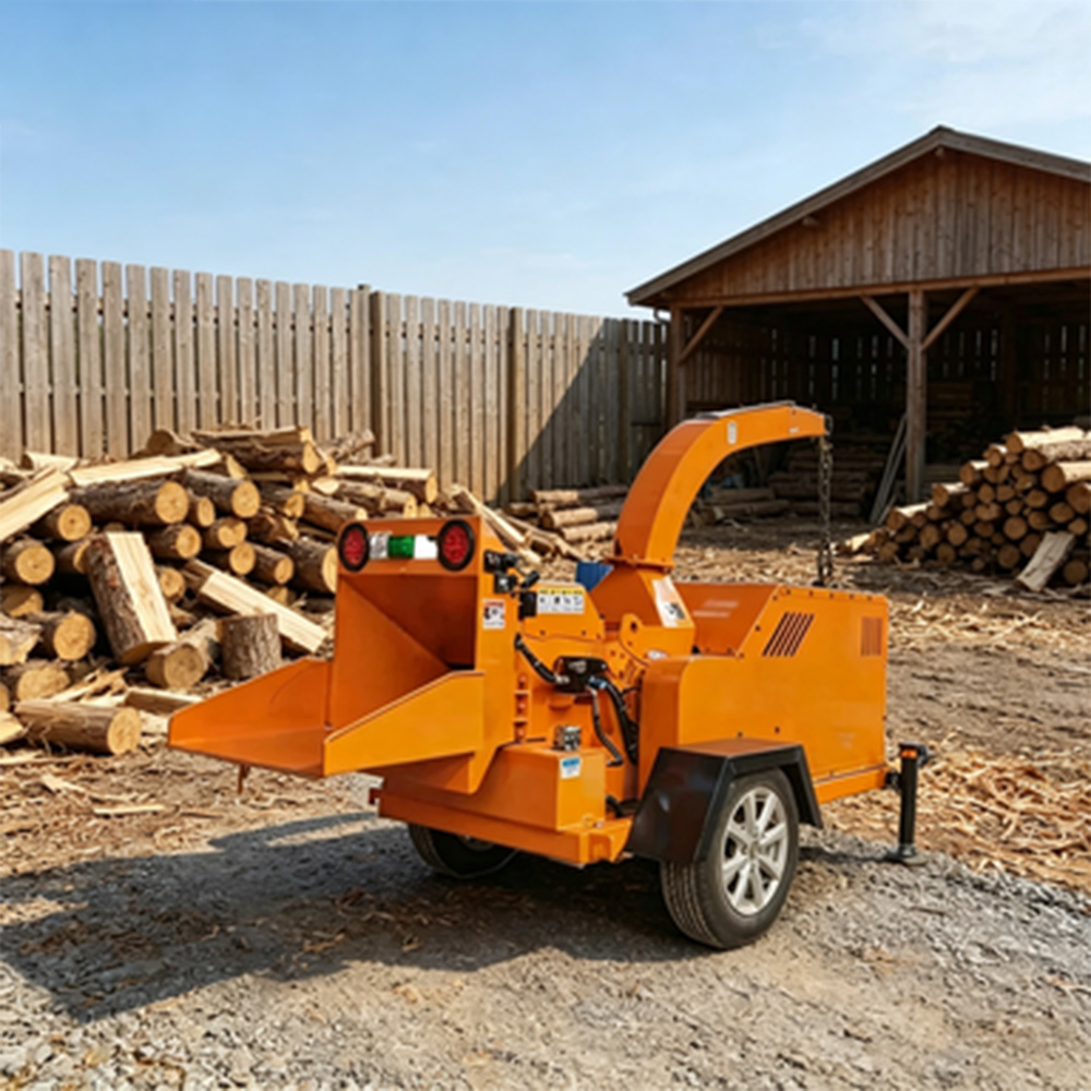 Easy Operate Safety Protection Forestry Log Wood Shredder