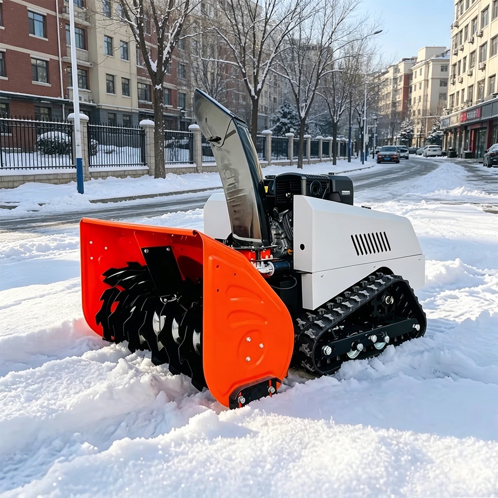 Heavy Duty Rubber Track 800m Long Range Remote Operated Unit Remote Control Snow Blower