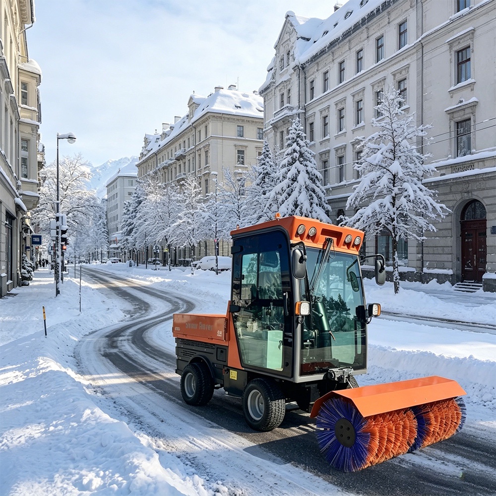 How to Choose a 4WD Ride-On Snow Sweeper for Commercial Snow Removal