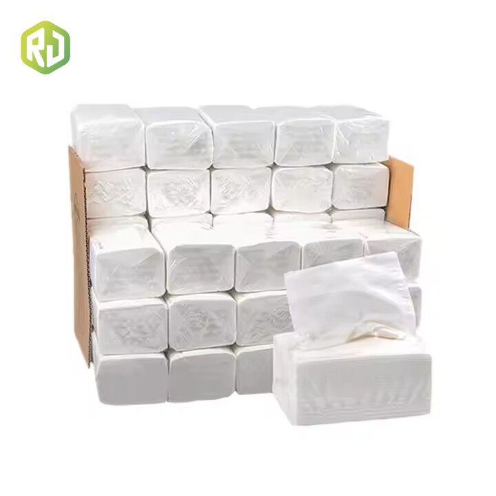 Facial Tissue Paper with White Plastic Packaging