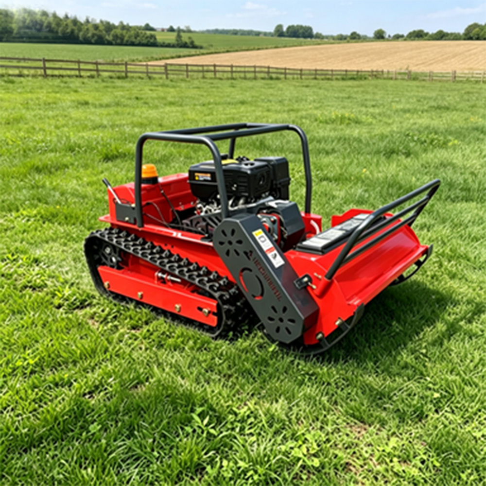 VOER T100J 履带式遥控割草机——400 m 控制范围，20-200 mm 割草高度，适用于斜坡和堤岸
