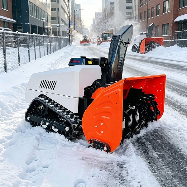 100cm遥控履带式扫雪机，适用于商业场地清雪
