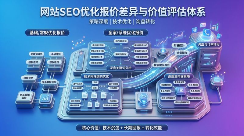 网站SEO优化公司报价差在哪