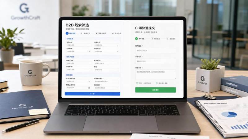 В чем разница между оптимизацией B2B-форм и C-end-форм? Анализ дизайна полей и логики конверсии