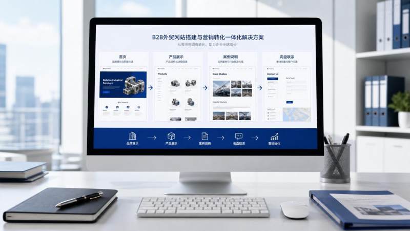 Какие страницы должна включать B2B-внешнеторговая маркетинговая website? Схема конверсии для лидов и клиентов объясняется за один раз