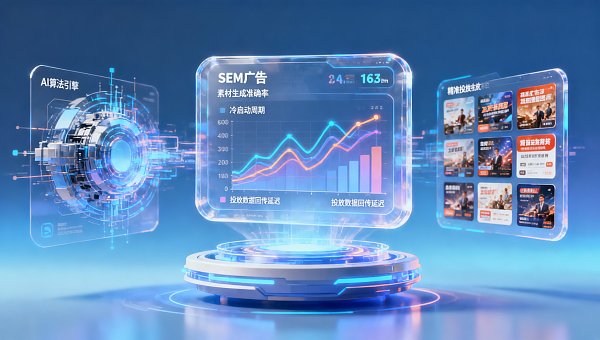 AI+SEM广告系统哪家强?对比测试10大参数:冷启动周期、素材生成准确率、投放数据回传延迟 Which AI+SEM advertising system is stronger? Comparative test of 10 parameters: cold start cycle, material generation accuracy, ad data feedback latency