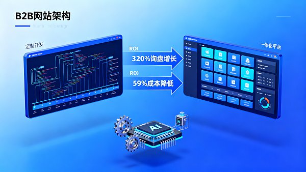 外贸B2B建站解决方案选型指南:做定制开发还是用一体化平台?12家制造业客户的真实ROI对比数据 外贸B2B建站解决方案选型指南:做定制开发还是用一体化平台?12家制造业客户的真实ROI对比数据
