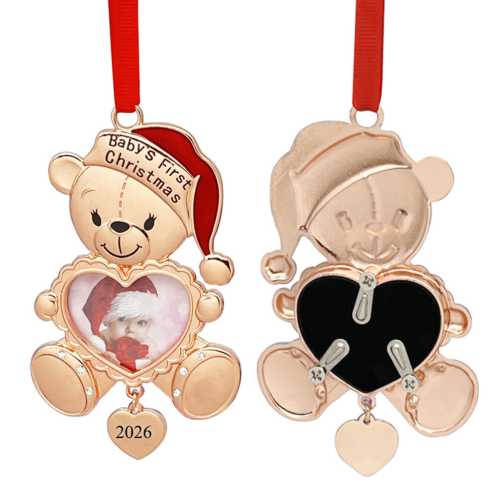 Teddy Bear Baby‘s First Christmas Photo Frame Christmas Ornament Teddy Bear Baby‘s First Christmas Photo Frame Christmas Ornament