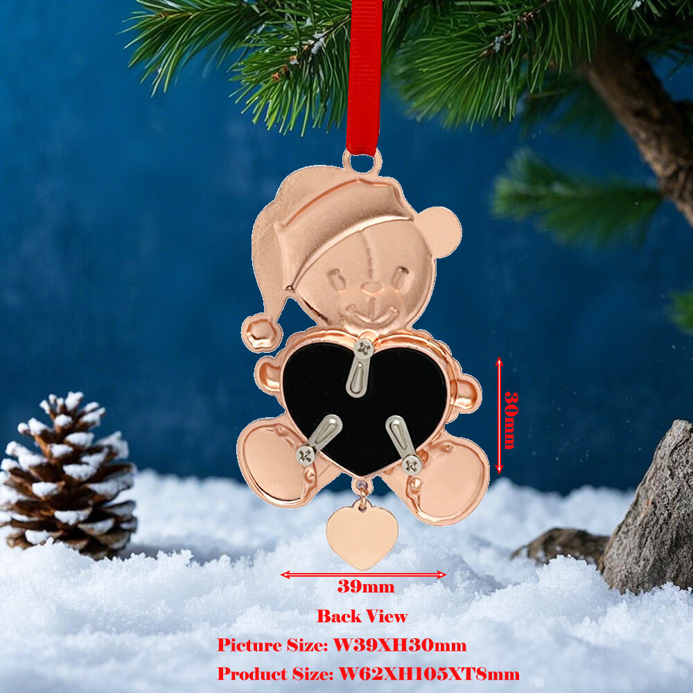 Teddy Bear Baby‘s First Christmas Photo Frame Christmas Ornament
