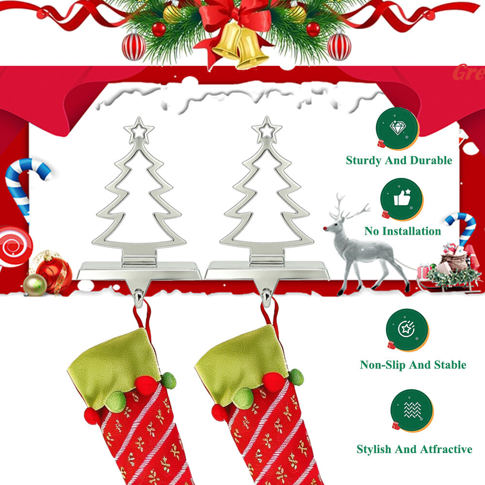 Metal Chritmas Tree Christmas Stocking Holder