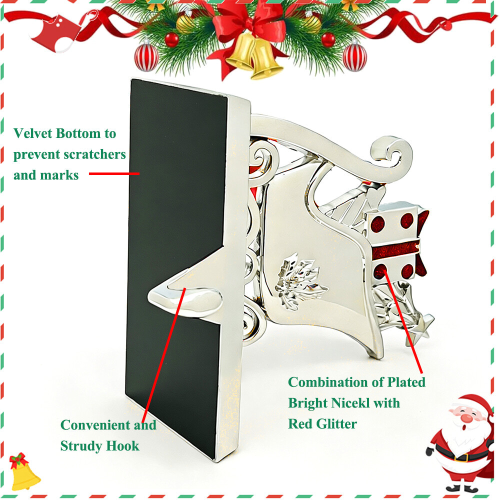 Sleigh 3 Manufacture Zinc Alloy Sleigh Stocking Holder