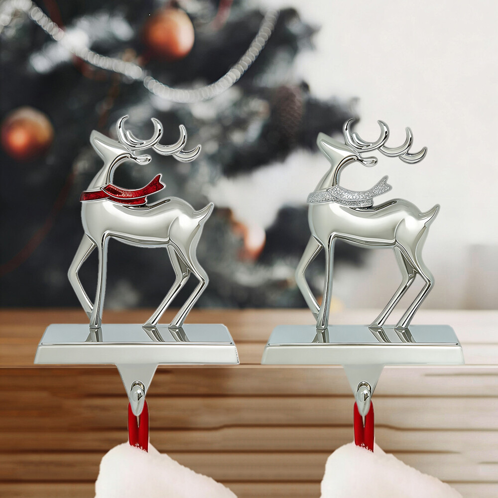 Custom 3D Reindeer Metal Christmas Stocking Holder