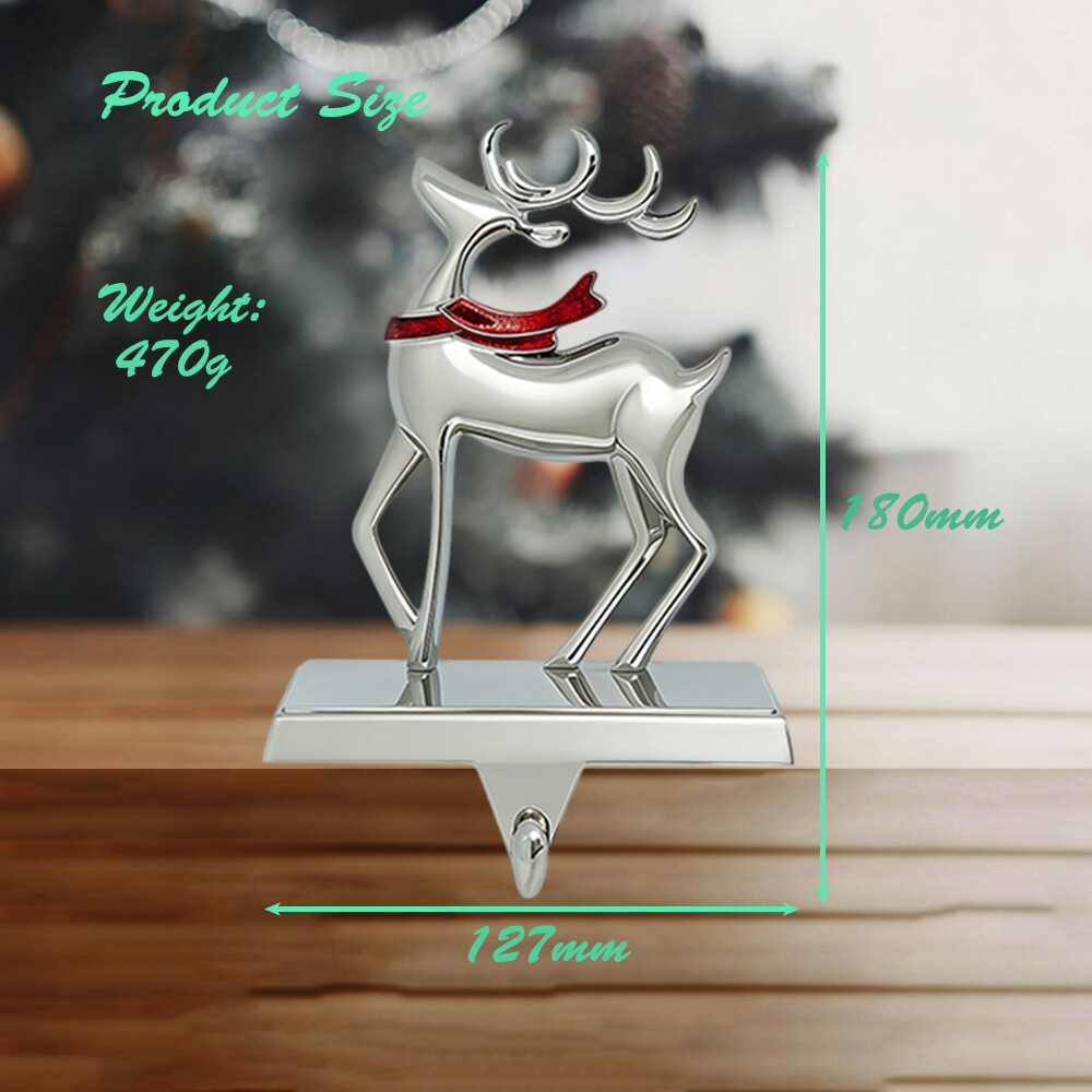 Reindeer 3 Custom 3D Reindeer Metal Christmas Stocking Holder