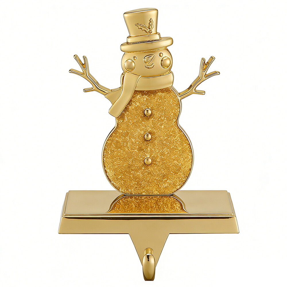 Gold Snowman Christmas Stocking Holders Mantel Hooks Hanger Christmas Safety Hang Grip Stockings Clip for Christmas Party Decoration Gold Snowman Christmas Stocking Holders Mantel Hooks Hanger Christmas Safety Hang Grip Stockings Clip for Christmas Party Decoration