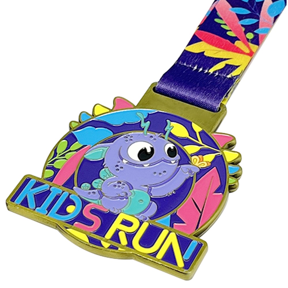 Custom Kids Run Antique Bronze Medal Custom Kids Run Antique Bronze Medal