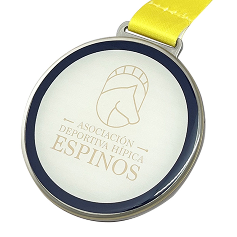 Custom Pearl Nickel Equestrian Insert Medal Custom Pearl Nickel Equestrian Insert Medal