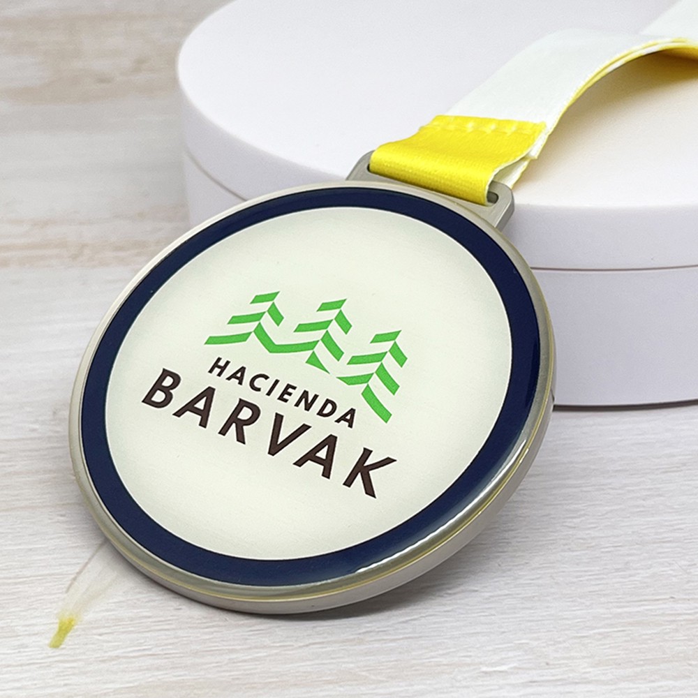 Custom Pearl Nickel Equestrian Insert Medal