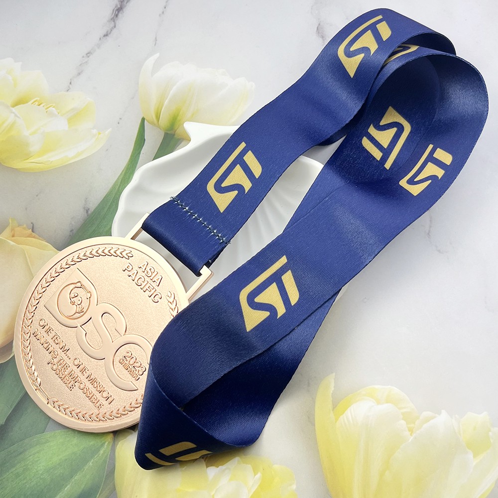 Custom Rose Gold Plated Asia Pacific Medal