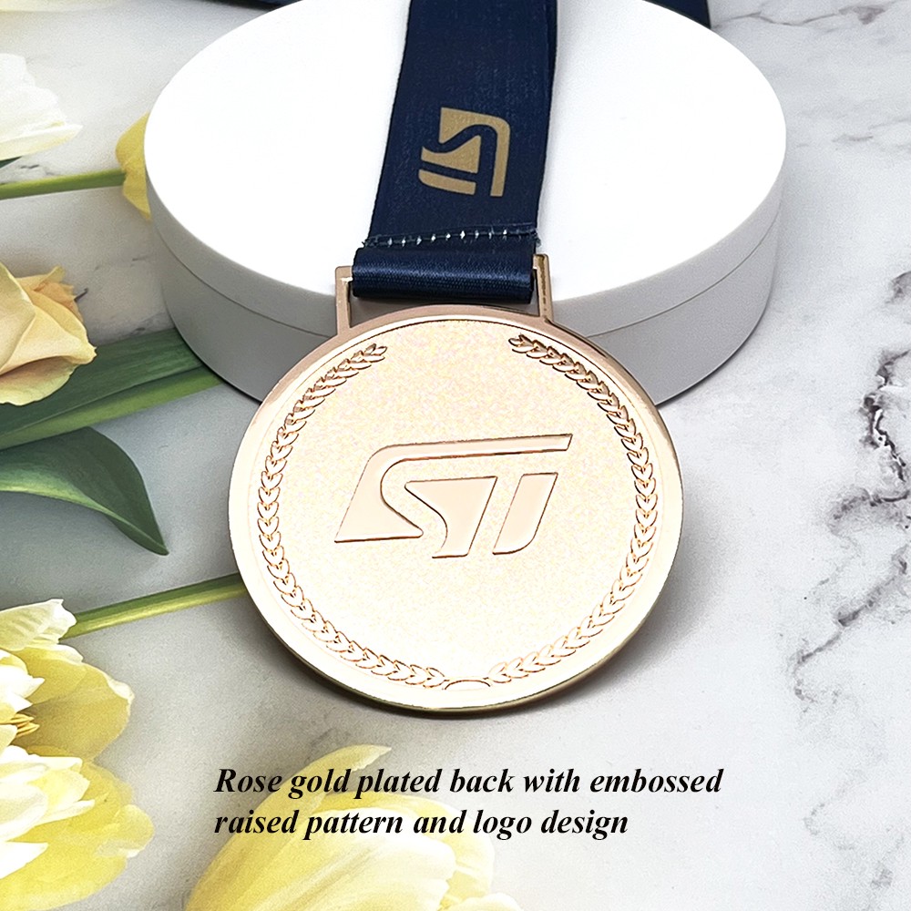 Custom Rose Gold Plated Asia Pacific Medal