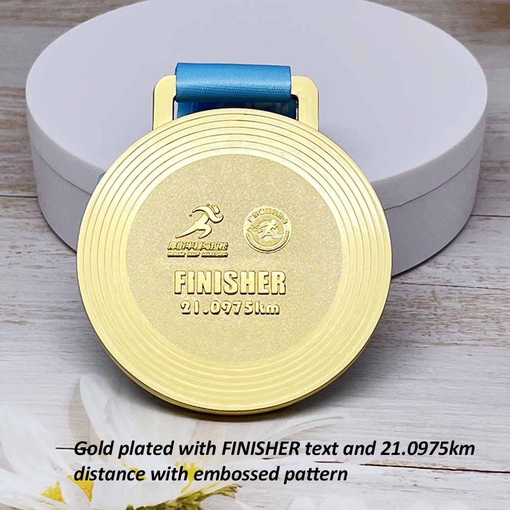 Custom Gold Half Marathon Finisher Medal