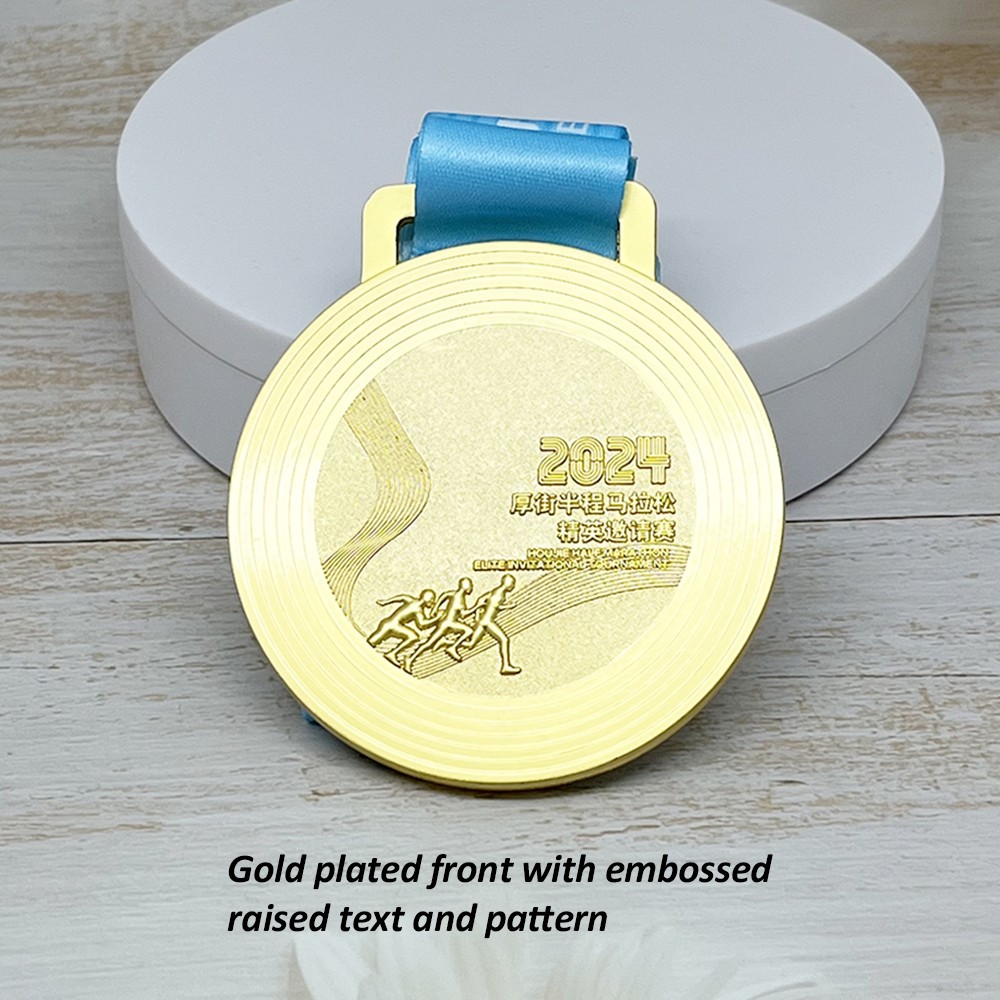 Custom Gold Half Marathon Finisher Medal
