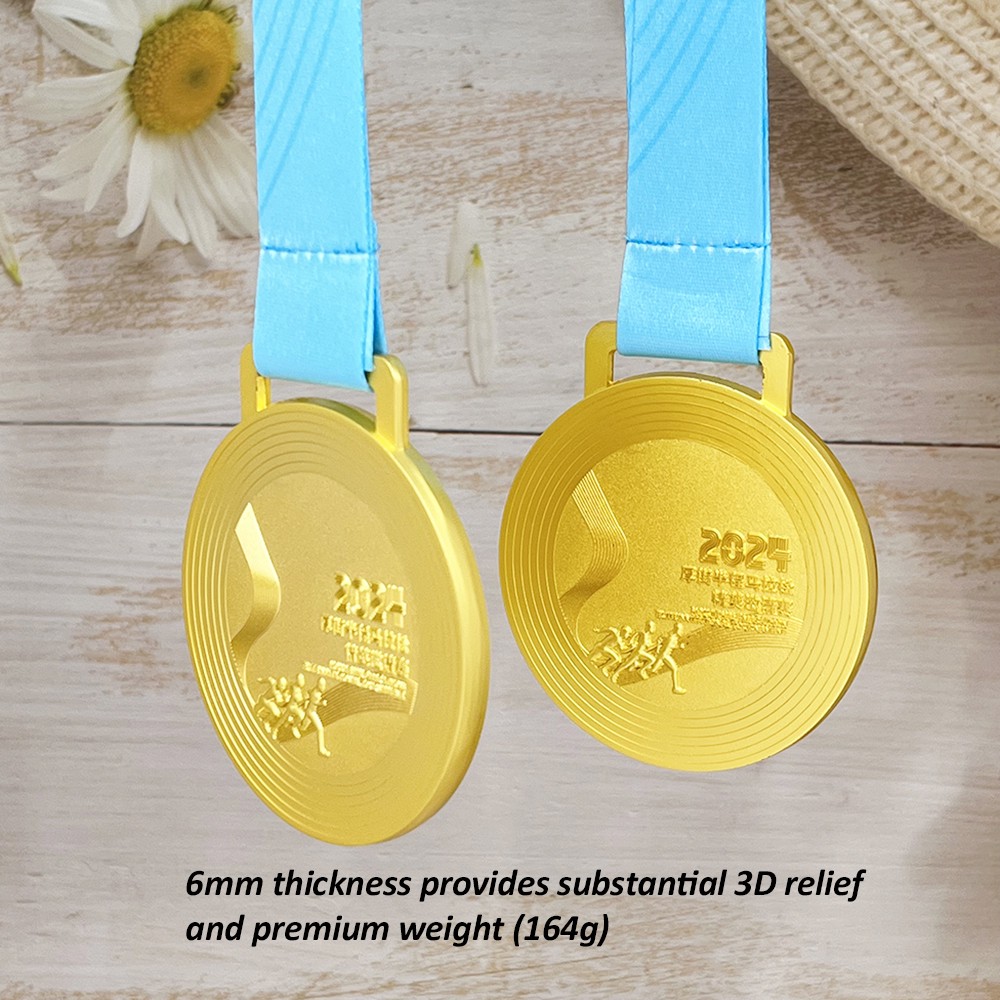 Custom Gold Half Marathon Finisher Medal