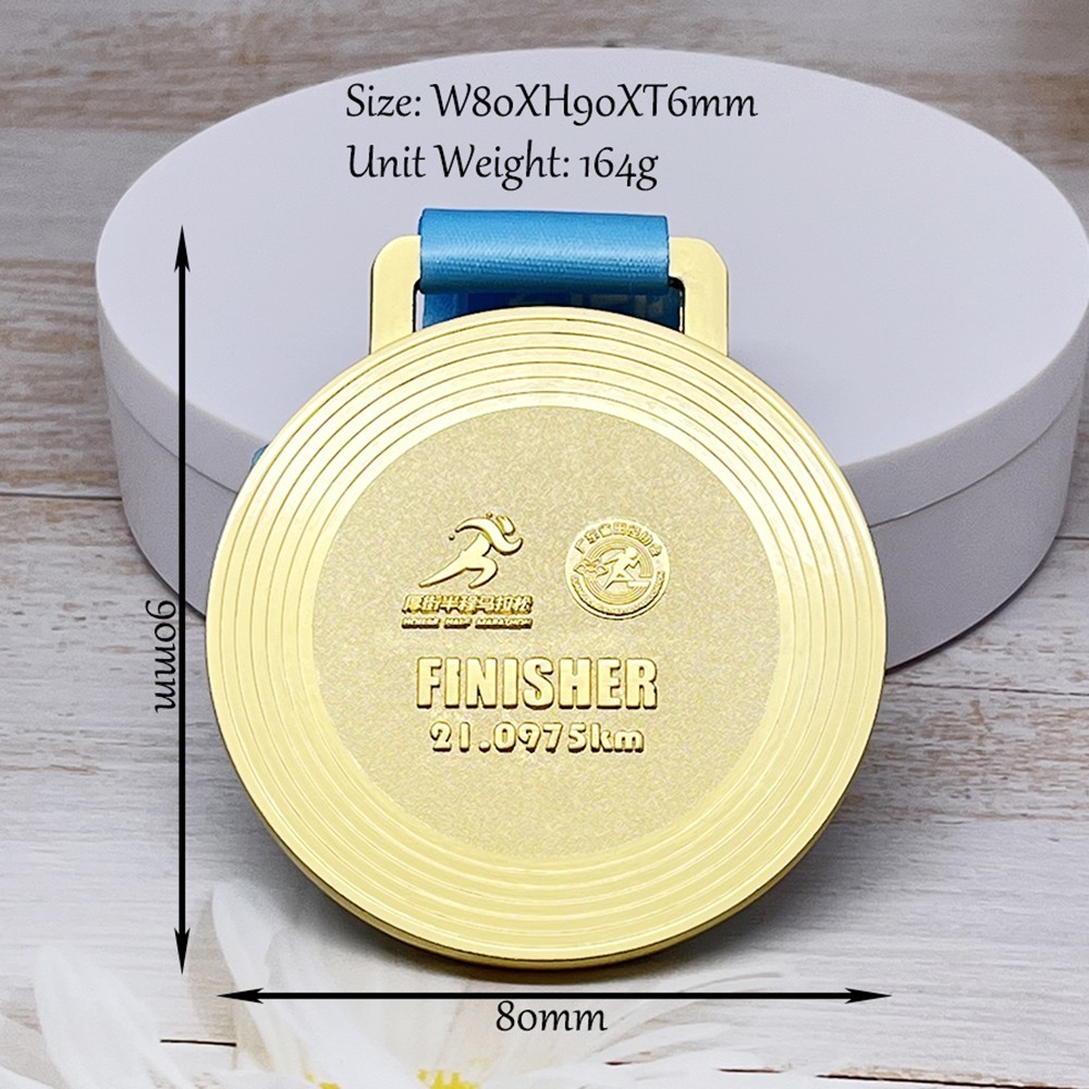 Custom Gold Half Marathon Finisher Medal
