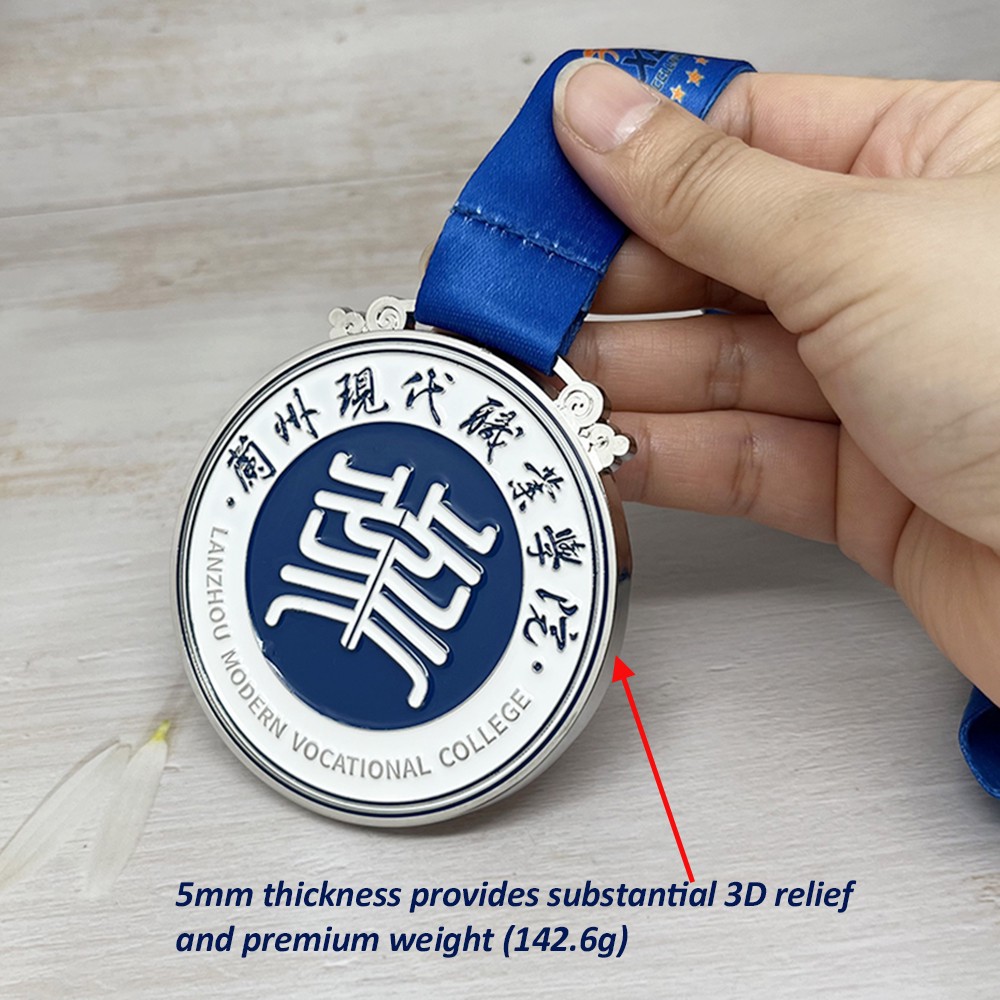 Custom Silver Academy Inspirational Medal