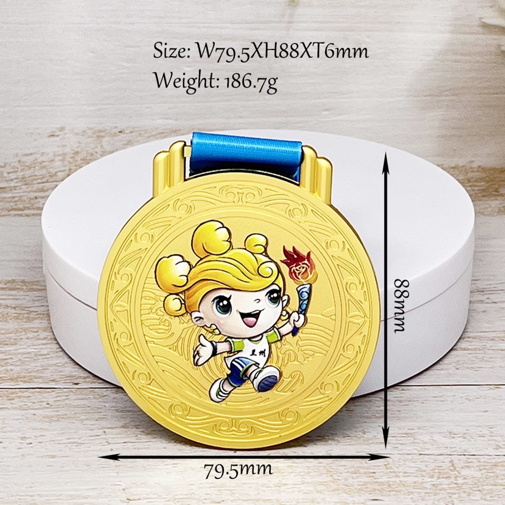 Size of National Fitness Games Medal Custom National Fitness Games Gold Medal
