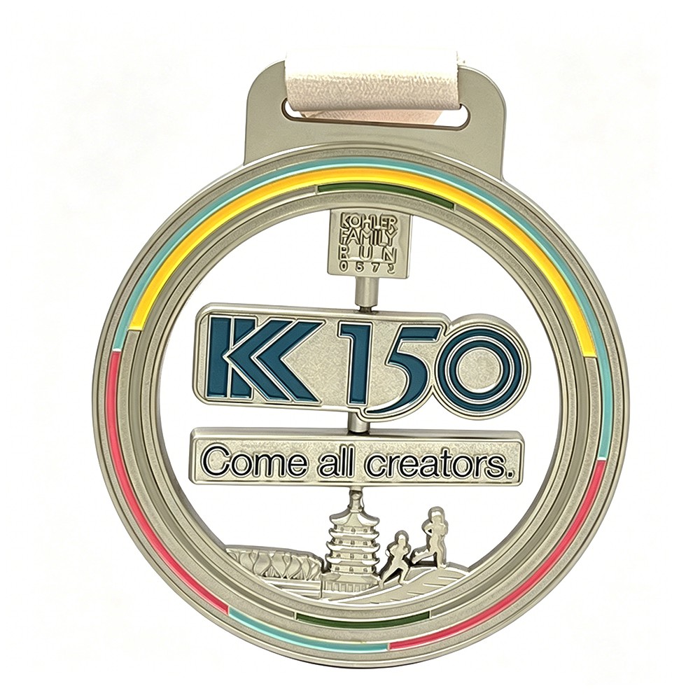Custom Kohler Charity Run Spinning Medal Custom Kohler Charity Run Spinning Medal
