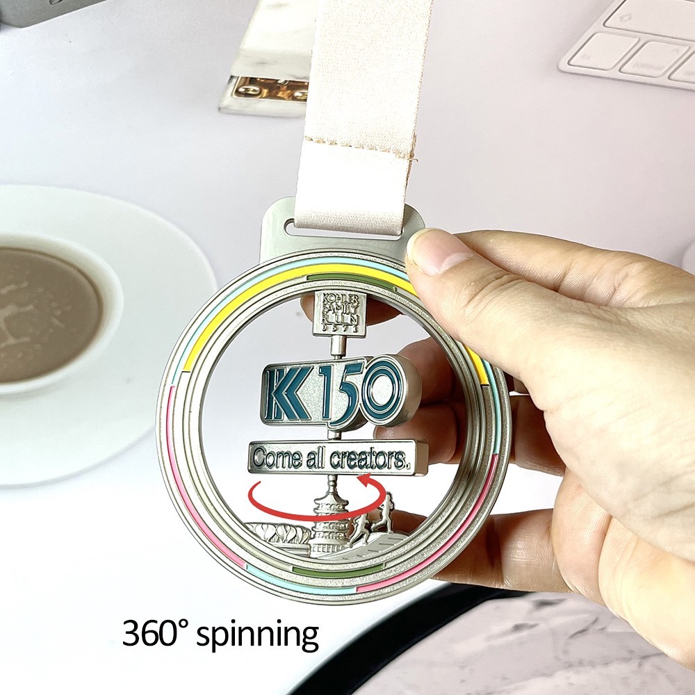 Custom Kohler Charity Run Spinning Medal