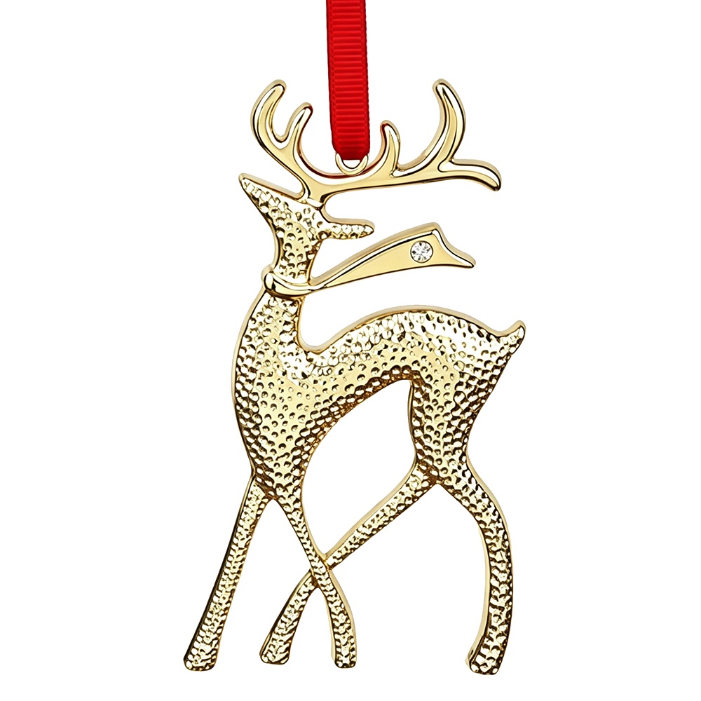 Custom Light Gold Reindeer Christmas Ornament Custom Light Gold Reindeer Christmas Ornament