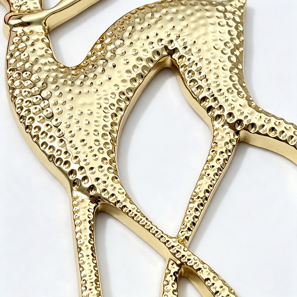 Custom Light Gold Reindeer Christmas Ornament